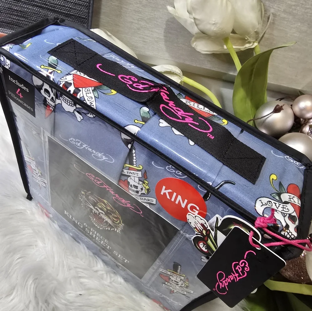 Ed Hardy 6Piece King Double Brushed sheet set.Brand new